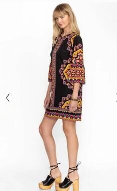 JOHNNY WAS Jade Sz S Small Lunna Shift Mini Dress Kalessa NWT